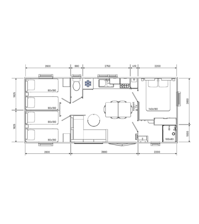 PLAN 2D TRIGANO EVO 35 - 3 CH