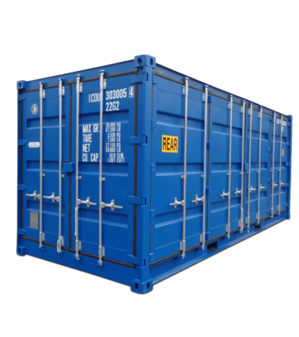 Container 20 Pieds Double Portes + Porte latérale